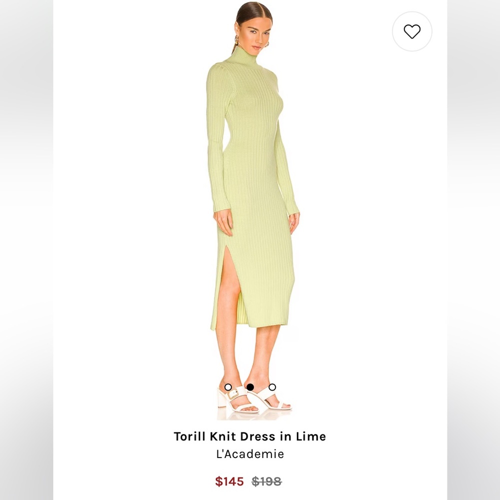 L’Academie Torill knit dress in lime - Picture 2 of 5
